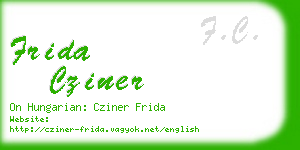 frida cziner business card